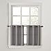 No. 918 Montego Casual Textured Semi-Sheer Grommet Kitchen Curtain Tier Pair, 56