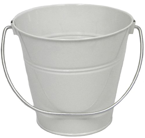 6 pack Metal Bucket, Metal Bucket White Solid Colors 4.3x4" click and pick color and size.