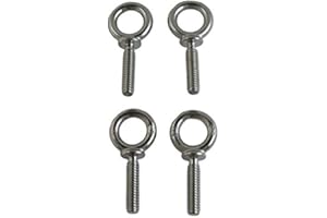 US STAINLESS 4 Pieces Stainless Steel 316 1/4" x 1" UNC Machinery Eye Bolt Marine Grade