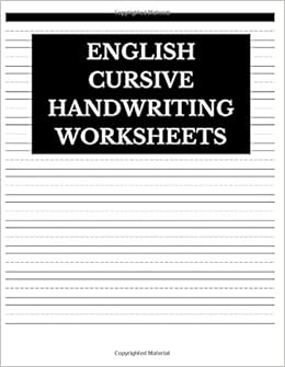 english cursive handwriting worksheets lined journal