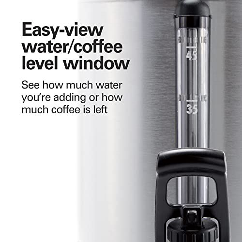 Hamilton Beach 40521 Coffee Urn and Hot Beverage Dispenser, 45 Cup