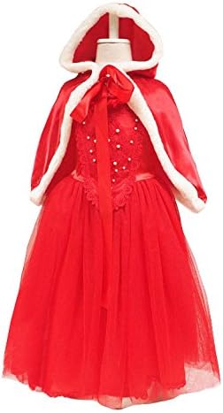 About Time Co Girl's Flower Princess Cape Fancy Dress 2-3 years (Red)