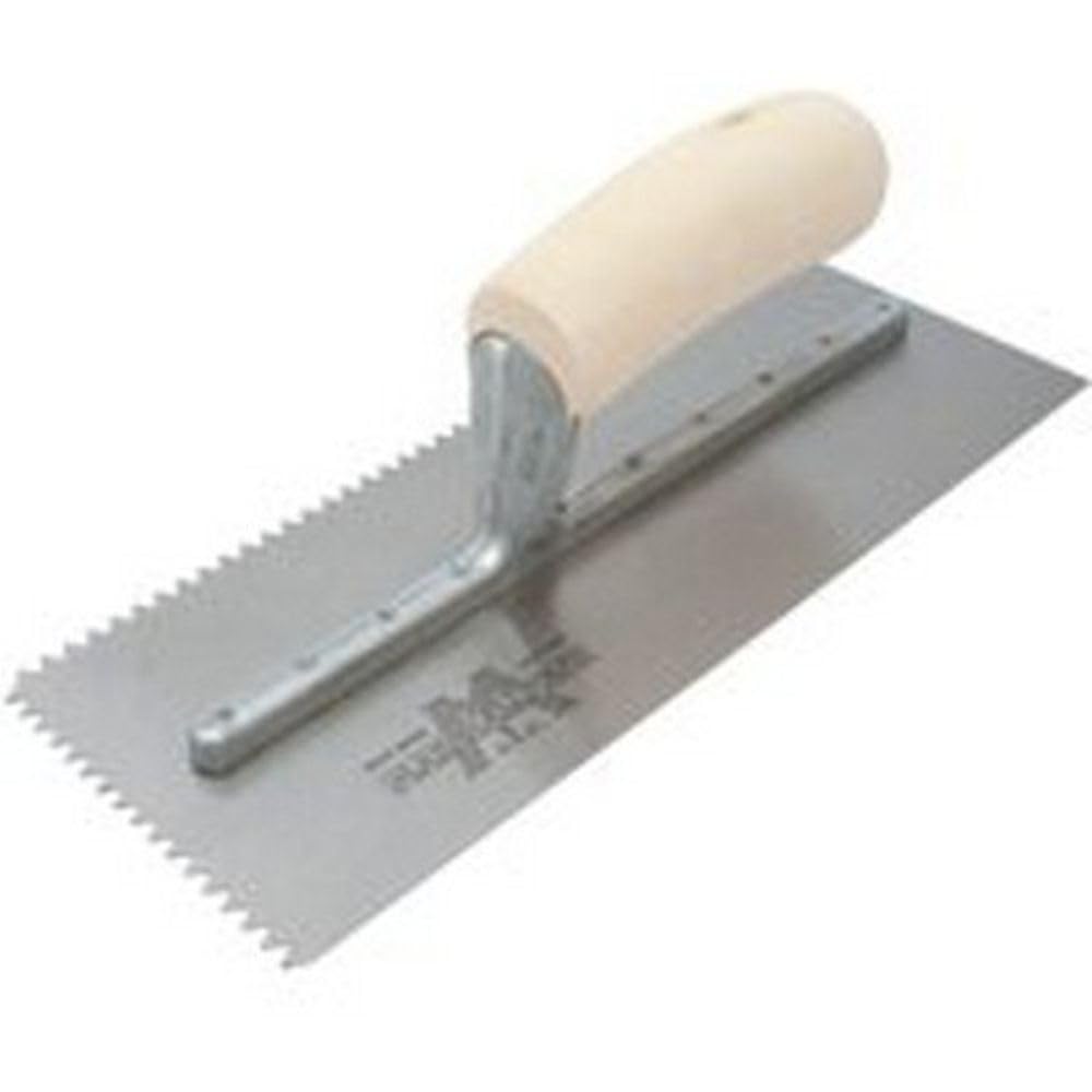 Marshalltown 701S V Notched Trowel - Wooden Handle