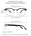 Cyxus Blue Light Glasses Men Retro Semi Rimless Clear Blue Light Glasses for Computer Eye Strain Gaming Glasses Anti Harmful Blue Light for Men Women