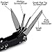 Bastex Multitool Knife 14-in-1 Multi-Purpose Pocket Plier Kit. Durable Stainless Steel Multi-Plier Multi-tool for Survival, Camping, Hunting, Fishing and Hiking