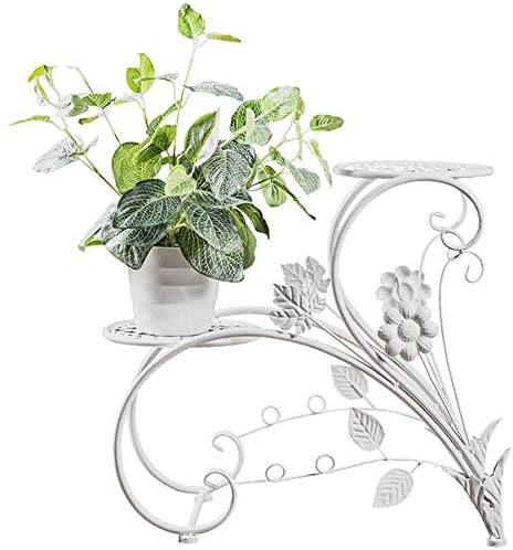 鉢植え スタンド 植物棚 園芸ラック 植木鉢スタンド 特価キャンペーン Ronglibai プランタースタンドおしゃれ花台 工場は2ティア屋内と屋外の装飾花のディスプレイを鍛造アイアン盆栽ホルダースタンドフラワースタンド植物のポットスタンド