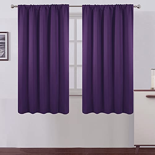LEMOMO Purple Blackout Curtains Set