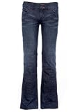 Womens Jeans Ladies Pants Strechy Boot Cut Trousers Bootleg Faded Blue US 6-14