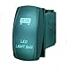 STVMotorsports 5 Pin Laser Rocker Switch LED Light BAR On/Off LED Light 20A 12V Automotive UTV – Green