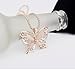 CJESLNA Rose Gold butterfly Pendant Necklace Stainless steel Fashion Women Jewelry