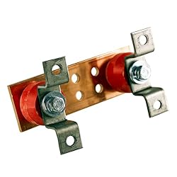 6" Copper Ground Bus Bar - Wall Mounted Ground Bar