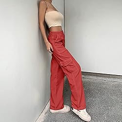 QYANGG High Waist Cargo Pants Women Stretch Baggy