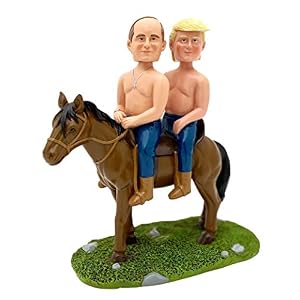 DTA-Collectibles-New-Limited-Edition-Trump-Putin-on-Horseback-No-Collusion-Bobblehead-Funny-Office-Desk-Toy-Gift