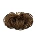 FESHFEN 100% Human Hair Scrunchies (27# Strawberry Blonde) Curly Messy Hair Bun Extensions Wedding Hair Pieces for Women Kids Hair Updo Donut Chignonsthumb 3