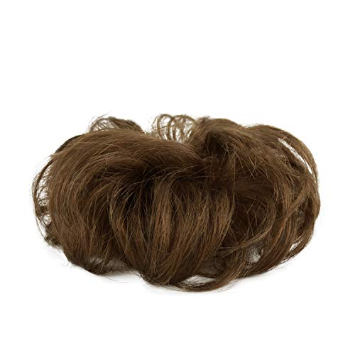 Feshfen 100 Human Hair Scrunchies 27 Strawberry Blonde Curly