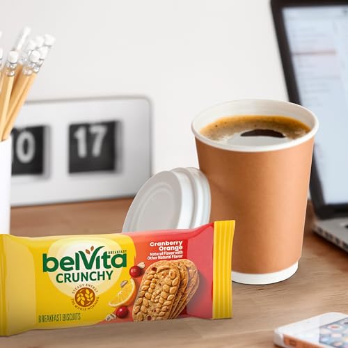 BELVITA BREAKFAST BARS BISCUITS, CRANBERRY ORANGE, 8 PACKS (4 BISCUITS PER PACK)