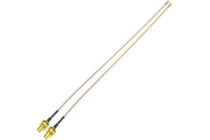 Bingfu RP-SMA Female Bulkhead Mount RG178 WiFi Antenna Adapter Coaxial Pigtail Cable 30cm 12 inch 2-Pack for WiFi Router Gate