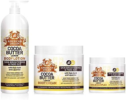 American Dream Cocoa Butter Lemon Total Body Care Trio 3 Full Size Products
