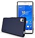 TUDIA Full Matte ARCH TPU Bumper Protective Case for Sony Xperia M4 Aqua (Dark Blue)
