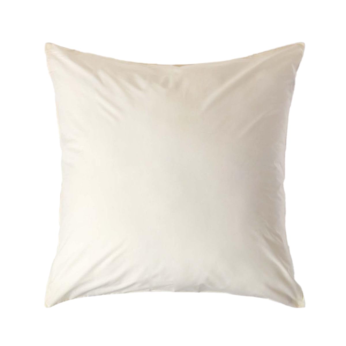 HOMESCAPES Cream Pure Egyptian Cotton Euro Size Pillowcase 40 x 40 cm 200 TC 400 Thread Count Percale Equivalent Pillow Case with Zip