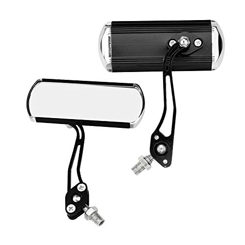 USHOT Bicycle Accessories, 2× Aluminum Bike Mirror MTB Bicycle Adjustable Rearview Handlebar End Rear Back