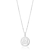 Vanbelle Sterling Silver Jewelry - Rhodium Plated with 925 Stamp - Inscribed Religious Pendant Necklace Plating for Men and Women