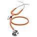 MDF Instruments, MD One Stainless Steel Stethoscope, Adult, Orange Tube, Silver Chestpieces-Headset, MDF77727
