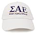 Sigma Alpha Epsilon | Classic SAE Fraternity Line Baseball Rush Frat Hat Cap White