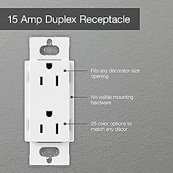 Lutron Claro 15 Amp Duplex Outlet, SCR-15-TP, Taupe
