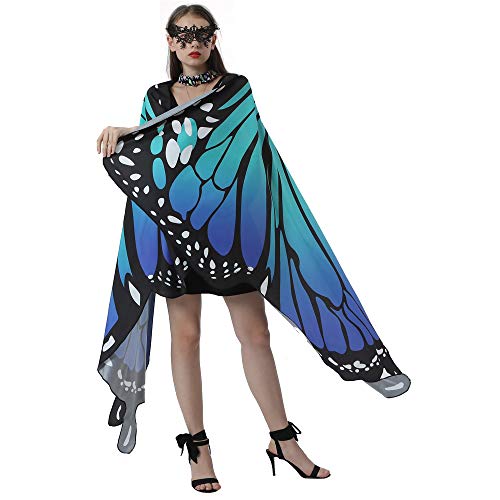 Motiloo Butterfly Wings for Women, Butterfly Shawl Costume Accessory Monarch Butterfly Shawl Cape Halloween Christmas Costume