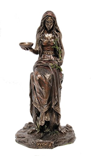Pythia The Oricle Of Delphi At The Temple Of Apollo, Cold Cast Bronze, Figurine 10 1/4 Inch Tall