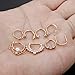ORAZIO 8PCS 16G 316L Stainless Steel Septum Hoop Nose Ring Horseshoe Rings Daith Piercing Jewelry Diameter 8MM 10MM (B:Rose Gold Tone Diameter 8MM)