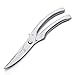 TUO Silver Poultry Shears, Multi-function Chef Kitchen Scissors, Stainless Steel Food Heavy Duty Scissors for Bones, Meat, Fish, Vegetables