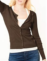 LE3NO Womens Basic Button Down Long Sleeve Soft Knit Cardigan Sweater