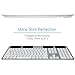 Macally Wireless Solar Keyboard for Mac - 2.4G RF USB Wireless Keyboard with Numeric Keypad & 21 Apple Shortcut Keys - Charges via Any Light Source - Solar Powered Cordless Keyboard - Silver Aluminum