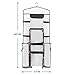 ProPik Hanging Double Sided Wrapping Paper Storage Organizer with Multiple Front and Back Pockets Organize Your Gift Wrap & Gift Bags Bows Ribbons 40