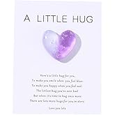 1pc Heart Pocket Hug Token Gifts,Pocket Hug Cards Inspirational Gifts for Women Daughter Granddaughter Boy Son Grandson Christmas Birthday Gift,Greeting Cards Cards and Card Stock (White+Purple)