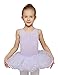 JEE.MDNMD.OO Girls' Flutter Sleeve Skirted Leotard Purple