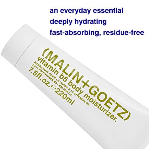 Malin + Goetz Vitamin B5 Body Lotion for Women & Men An Everyday Essential To Heal All Skin Types. Vegan & Cruelty-Free