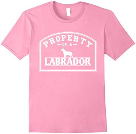 Mens Funny Labrador Retriever T Shirt Property of A Labrador Fra Small Pink