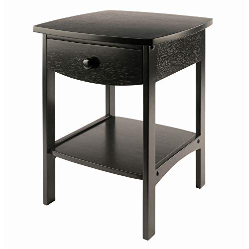 Amazon Com Winsome Wood Claire Accent Table Black Kitchen Dining