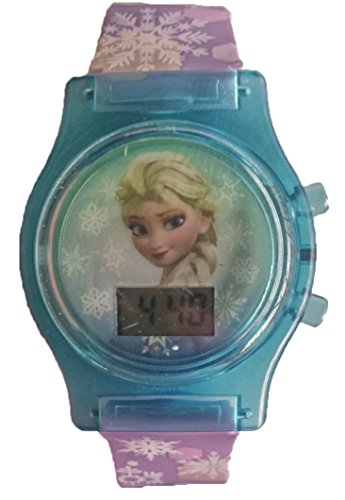 Disney Kids' Frozen Elsa Digital-Display Purple Light Up Watch FZN3625