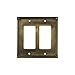 Rok Hardware Wall Light Decora Switch Plate Rocker Toggle GFCI Cover Traditional Antique Gold 2 Gang