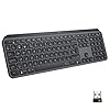 Logitech MX Keys Advanced Wireless Illuminated Keyboard, Tactile responsive Typing, Backlighting, Bluetooth, USB-C…