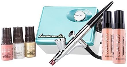 Luminess Air Aqua &amp; White Legend Airbrush System with 5-Piece Deluxe Airbrush Foundation &amp; Cosmetic Starter Kit, Shade Medium by Luminess Air