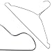 HANGERWORLD 20 Strong 16.1inch Metal 10 Gauge Silver Wire Remat Clothes Garment Notched Trouser Bar Hangers.