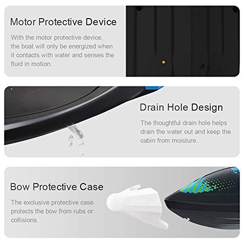 Wapipey S3 Remote Control Boat 25km/H High Speed Speedboat Model Submarine Double Waterproof 2.4G Large Yacht Ship Children's Toys Thanksgiving Boy Gift