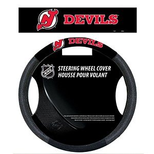 NHL New Jersey Devils Poly-Suede Steering Wheel Cover