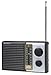 Sony 2 Band Receiver Portable AM & FM Transistor Radio with Large Dial Panel, 3.75” Speaker, Earphone Jack, Carry Strap, Easy Tuner Knob, Headphone Jack & Telescopic Ferrite Bar Swivel Antenna - Battery Powered - Batteries Included