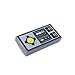 Lego Parts: Tile, Decorated 1 x 2 with Vehicle Control Panel Pattern (DBGray)